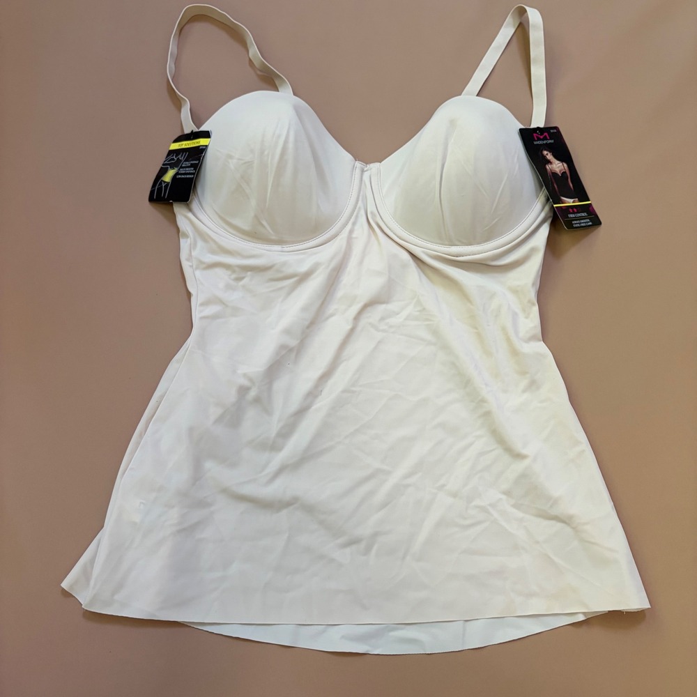 Maidenform Top Solutions DM1006 Firm Control Cami Shapewear Beige 36C NWT